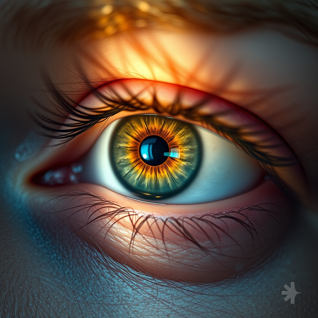 closeup of human eye