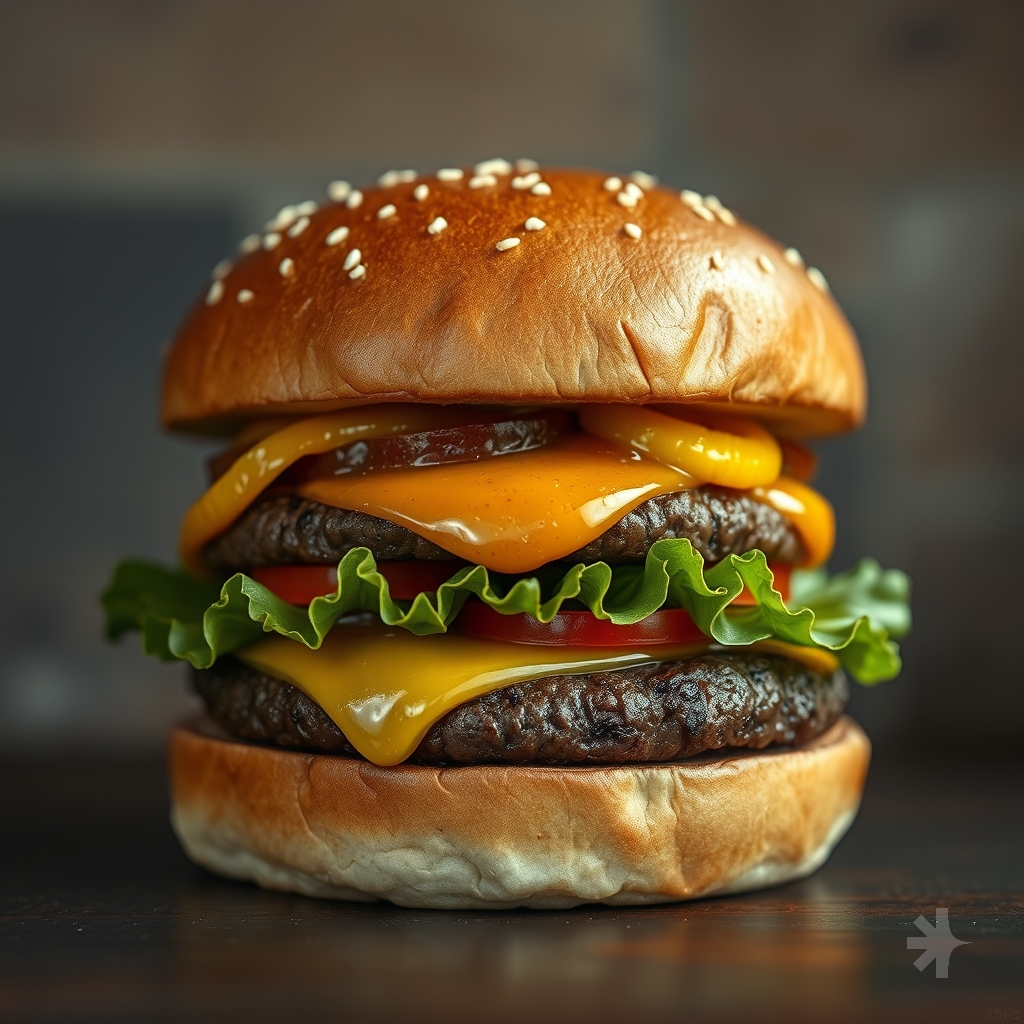 a chessy burger