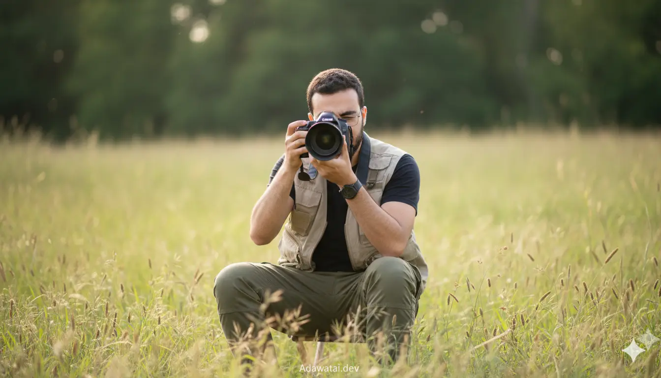 Man Photographer Nature Wildlife