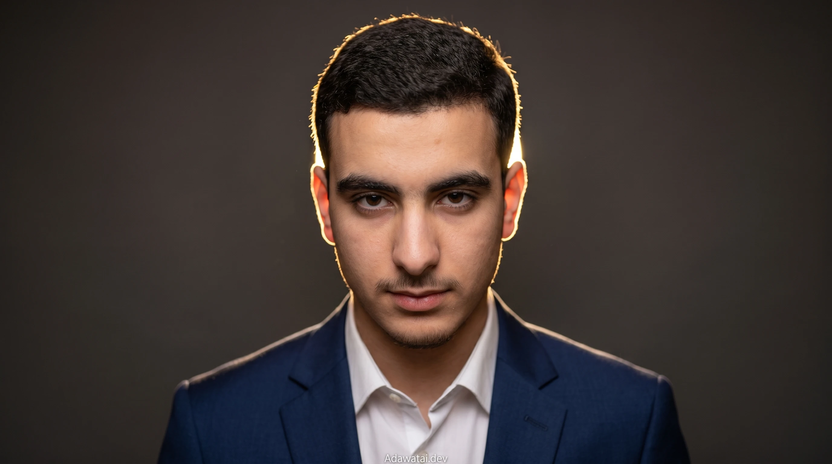 Man Business Suit Rim Light Halo