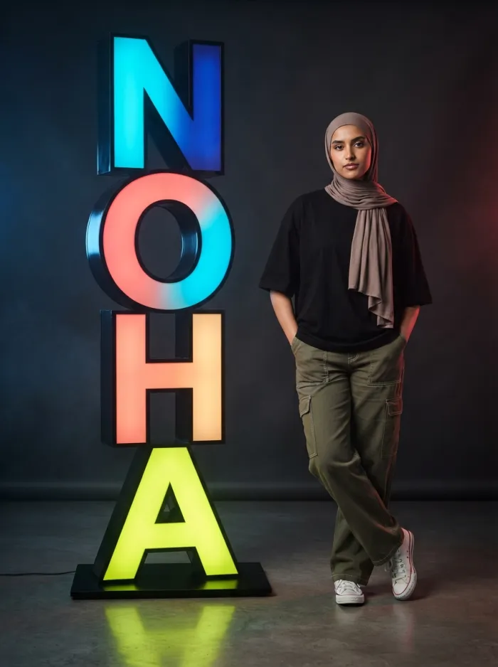 NOHA 3D Letters Studio Fashion Portrait